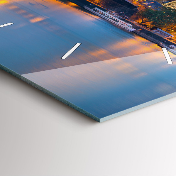 Orologio quadrato Vista del municipio