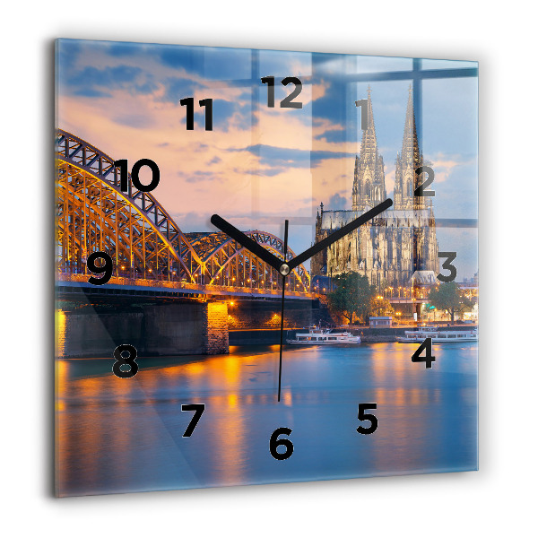 Orologio quadrato Vista del municipio