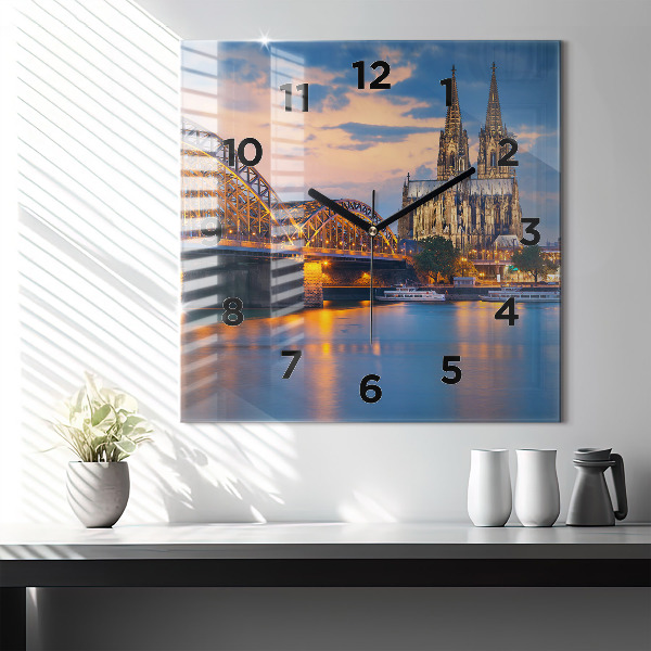 Orologio quadrato Vista del municipio