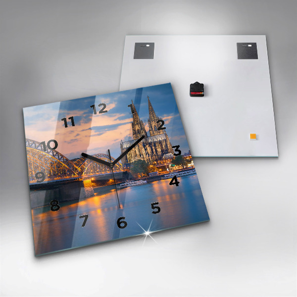 Orologio quadrato Vista del municipio