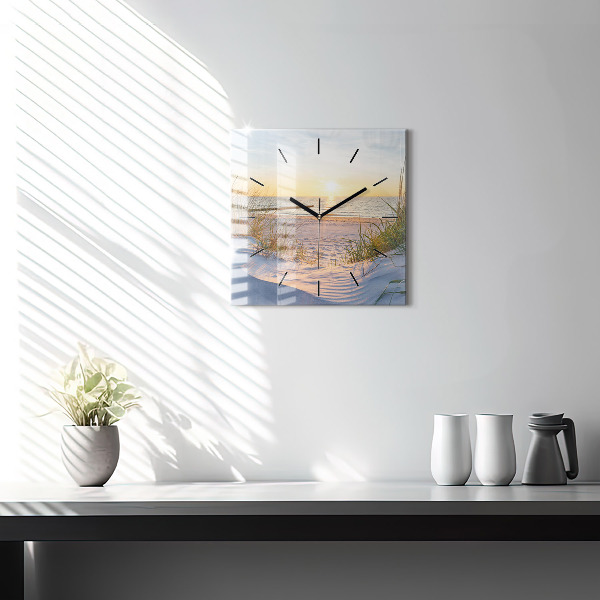 Orologio quadrato Tramonto sul mare