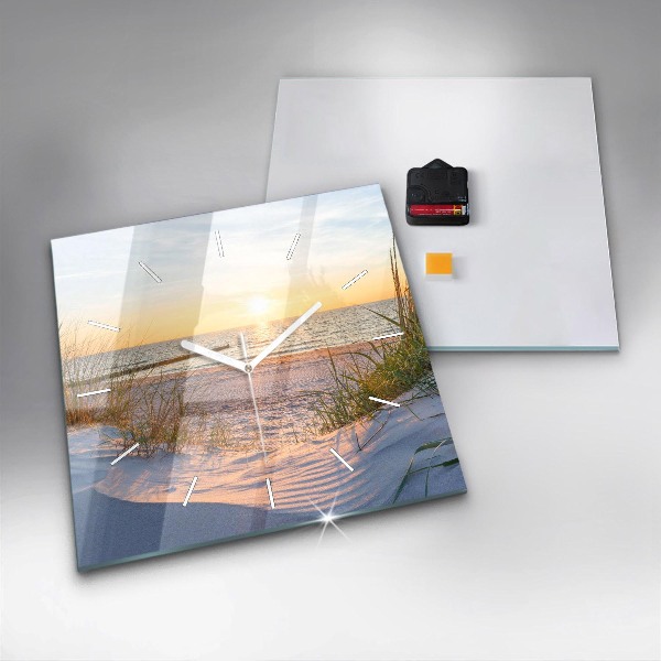 Orologio quadrato Tramonto sul mare