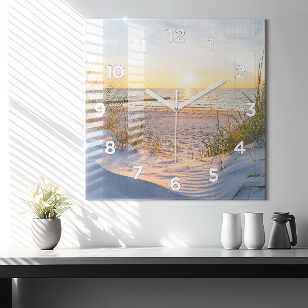 Orologio quadrato Tramonto sul mare