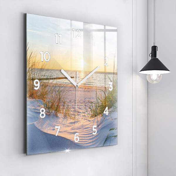 Orologio quadrato Tramonto sul mare