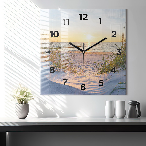 Orologio quadrato Tramonto sul mare