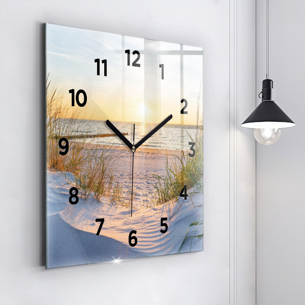 Orologio quadrato Tramonto sul mare