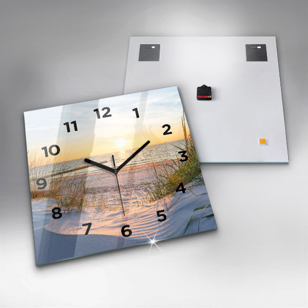 Orologio quadrato Tramonto sul mare