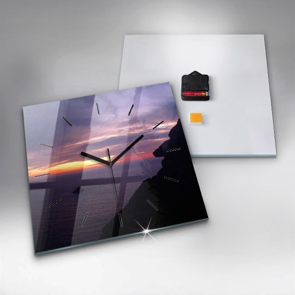 Orologio quadrato in vetro Testa di pietra