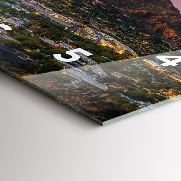 Orologio quadrato in vetro Paesaggio montano