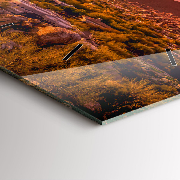 Orologio quadrato in vetro Tramonto a North Scottsdale