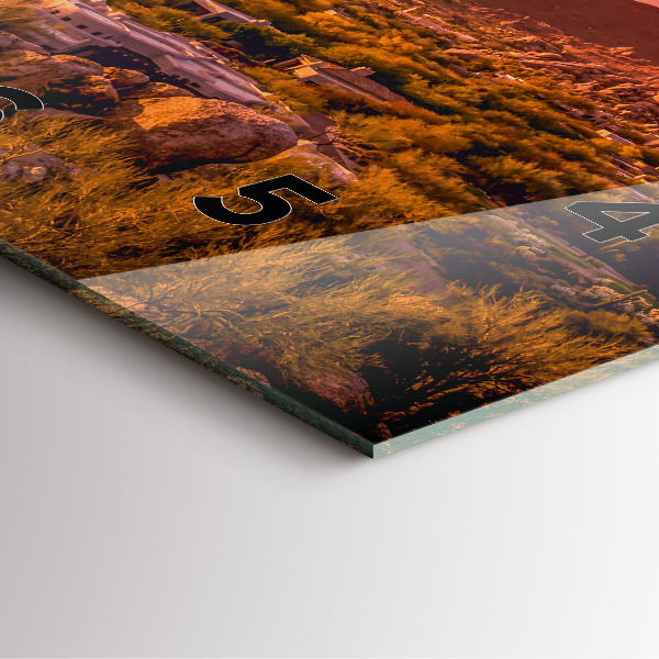 Orologio quadrato in vetro Tramonto a North Scottsdale