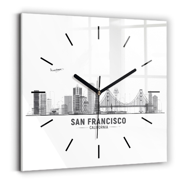 Orologio quadrato Skyline di San Francisco