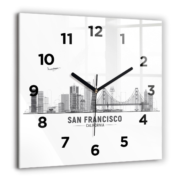 Orologio quadrato Skyline di San Francisco