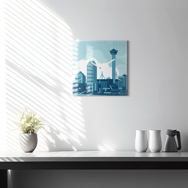 Orologio quadrato in vetro Architettura negli USA