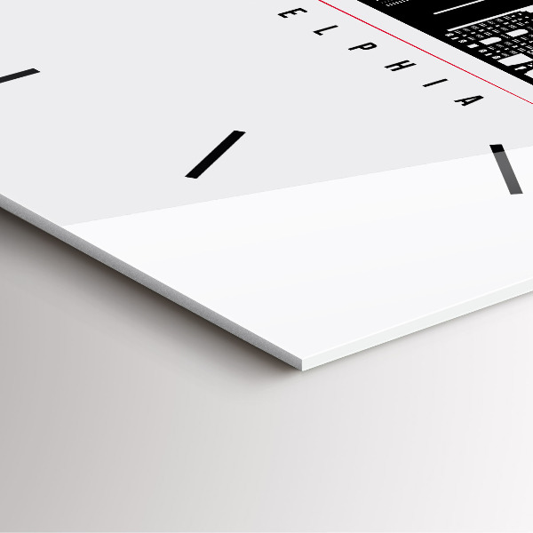 Orologio quadrato in vetro Illustrazione di Filadelfia