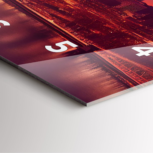 Orologio quadrato La città di Filadelfia di notte