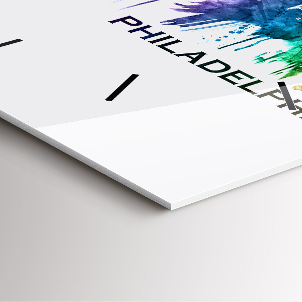 Orologio quadrato Filadelfia colorata