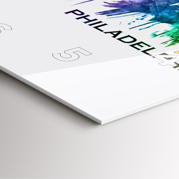 Orologio quadrato Filadelfia colorata