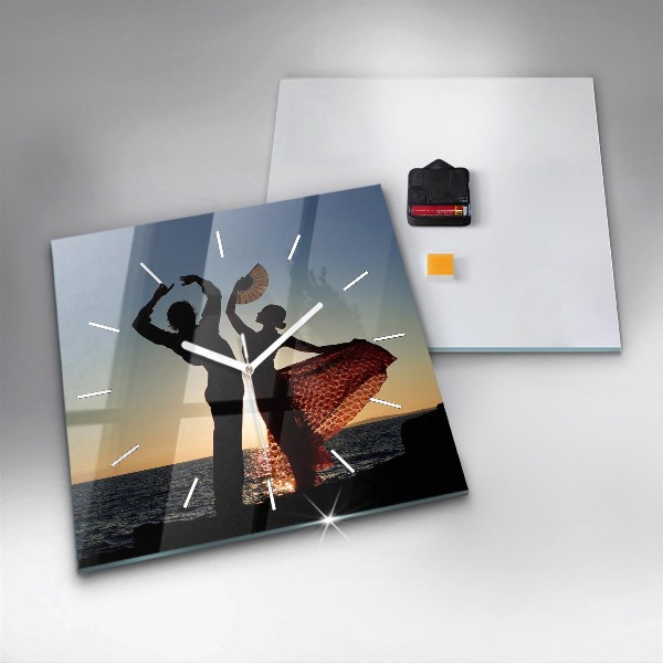 Orologio quadrato Danza spagnola in mare