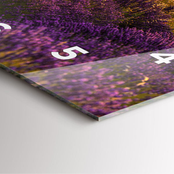 Orologio quadrato in vetro Campo di lavanda Francia