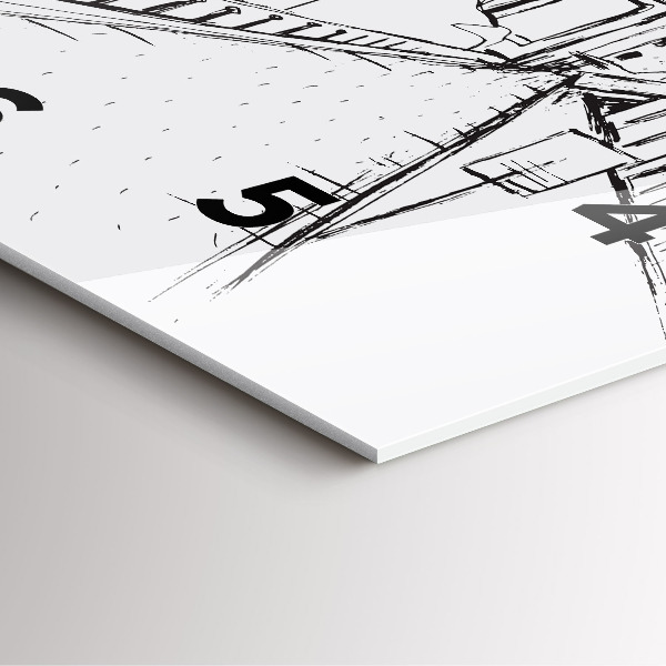 Orologio quadrato Disegno della città della Provenza