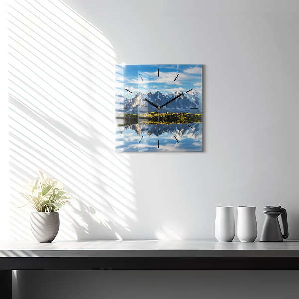 Orologio quadrato in vetro Valle di Chamonix, Alpi francesi