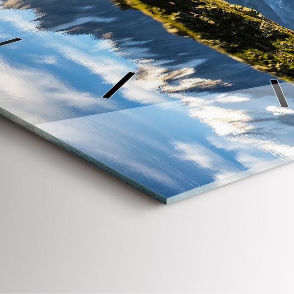 Orologio quadrato in vetro Valle di Chamonix, Alpi francesi