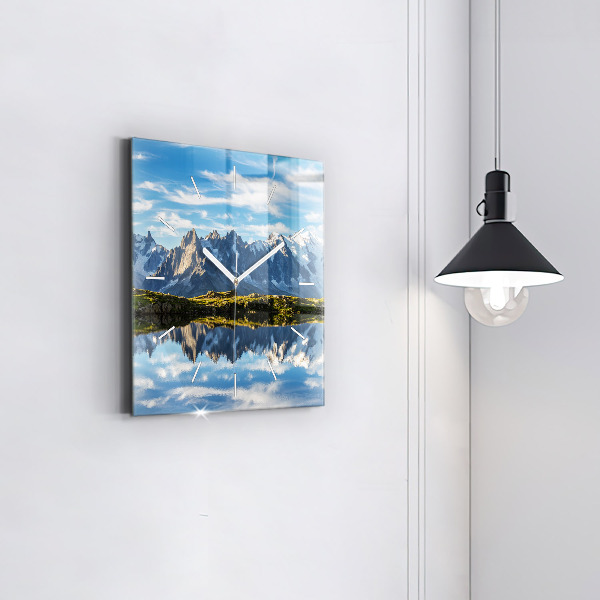 Orologio quadrato in vetro Valle di Chamonix, Alpi francesi