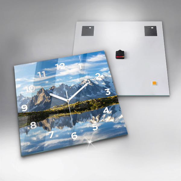 Orologio quadrato in vetro Valle di Chamonix, Alpi francesi