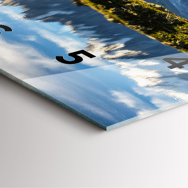 Orologio quadrato in vetro Valle di Chamonix, Alpi francesi