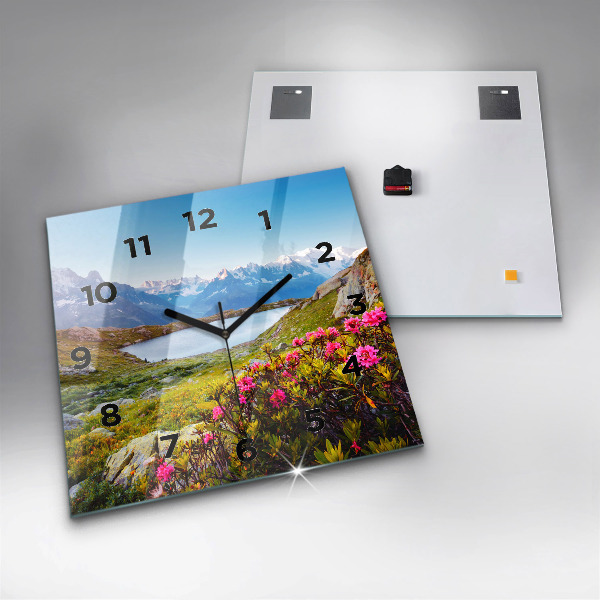 Orologio quadrato in vetro Ghiacciaio del Monte Bianco Chamonix