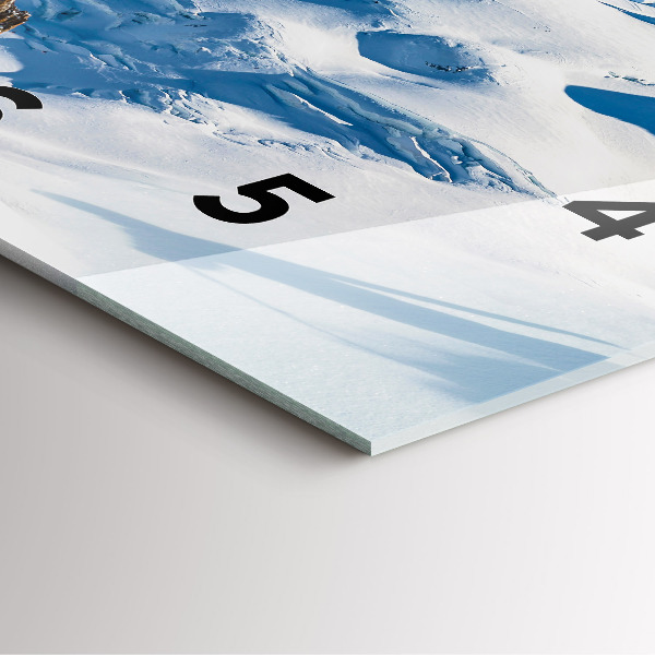 Orologio quadrato Sciatore sulle Alpi