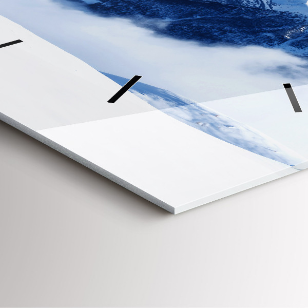 Orologio quadrato in vetro Panorama di montagna