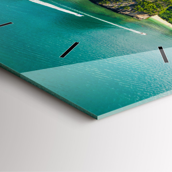 Orologio quadrato in vetro Un'isola in Thailandia