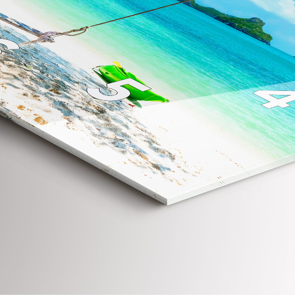 Orologio quadrato in vetro Isola soleggiata Thailandia