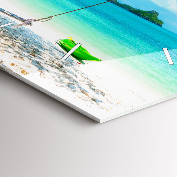 Orologio quadrato in vetro Isola soleggiata Thailandia