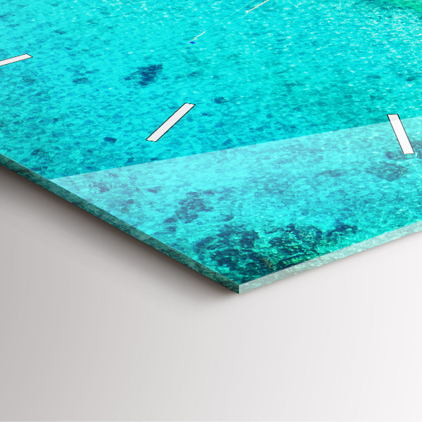 Orologio quadrato in vetro Spiaggia tropicale Koh Tao