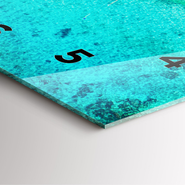 Orologio quadrato in vetro Spiaggia tropicale Koh Tao