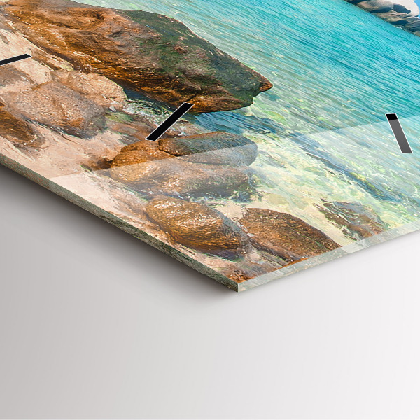 Orologio quadrato in vetro Bellissima spiaggia in Thailandia