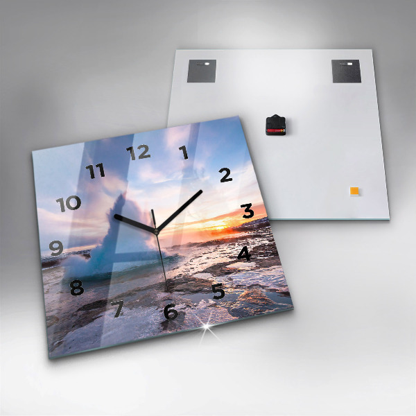 Orologio quadrato Geyser sull'isola d'Islanda