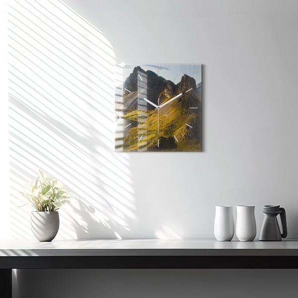 Orologio quadrato in vetro Strada in Islanda