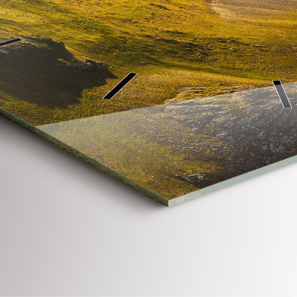 Orologio quadrato in vetro Strada in Islanda