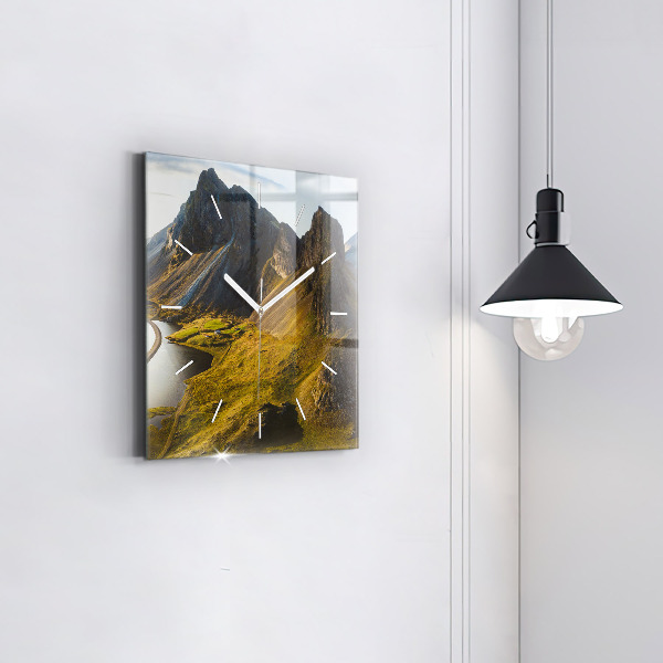 Orologio quadrato in vetro Strada in Islanda