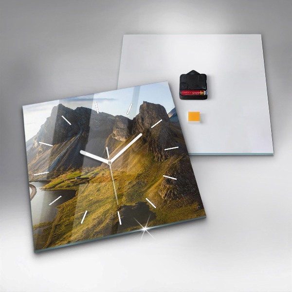 Orologio quadrato in vetro Strada in Islanda