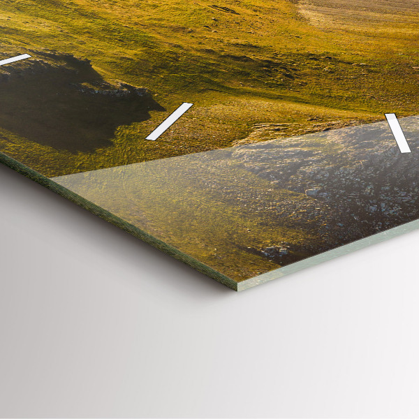 Orologio quadrato in vetro Strada in Islanda