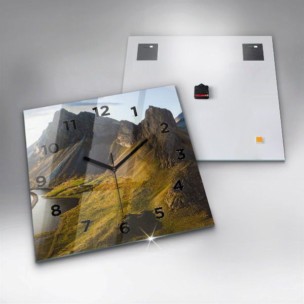 Orologio quadrato in vetro Strada in Islanda