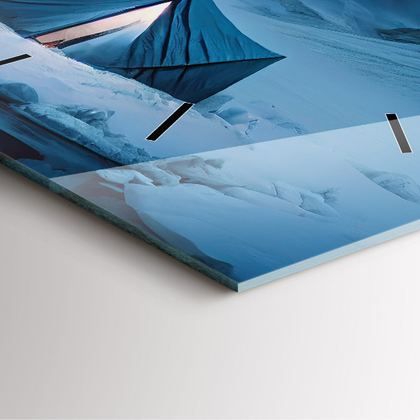 Orologio quadrato Tenda sulle montagne dell'Islanda