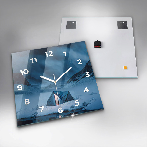 Orologio quadrato Tenda sulle montagne dell'Islanda