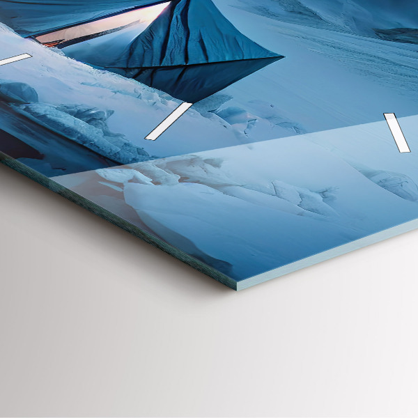 Orologio quadrato Tenda sulle montagne dell'Islanda