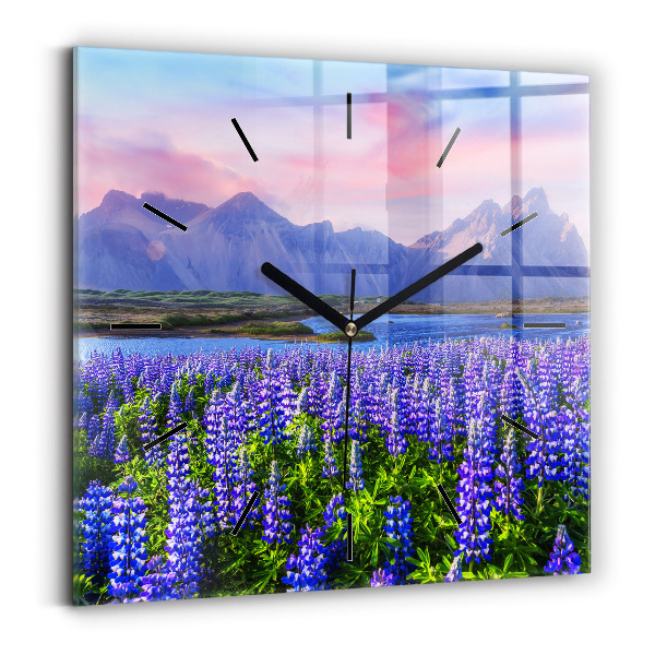 Orologio quadrato Vista sulle montagne Islanda